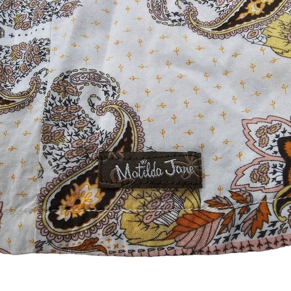 Matilda Jane Adventure Begins Paisley Flowy Cottagecore Maxi Dress Size Medium - Picture 12 of 13